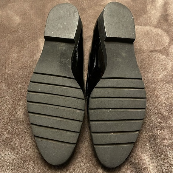 SALVATORE FERRAGAMO Black Patent Slip On Minimalist Loafer - sz 7.5 - Picture 10 of 10